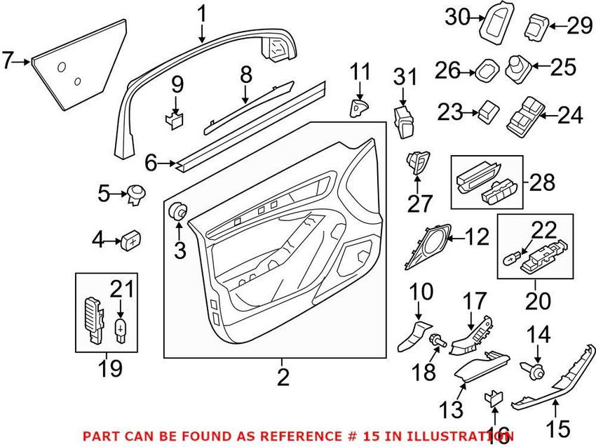 Audi Interior Door Pull Handle - Front Driver Side 8K1867585A6PS